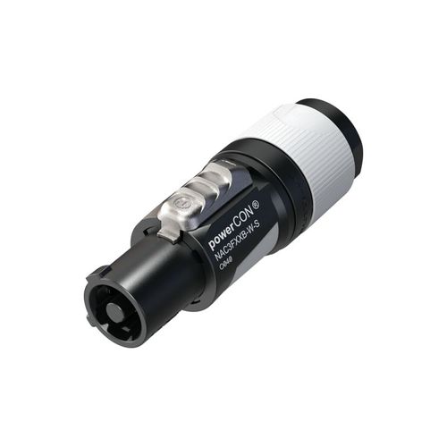 Neutrik Nac3fxxb-W-S - Fiche Mâle Sect. De Sortie 3 Contacts, Fxx Taille S, 240v, 20a Iec62368-1