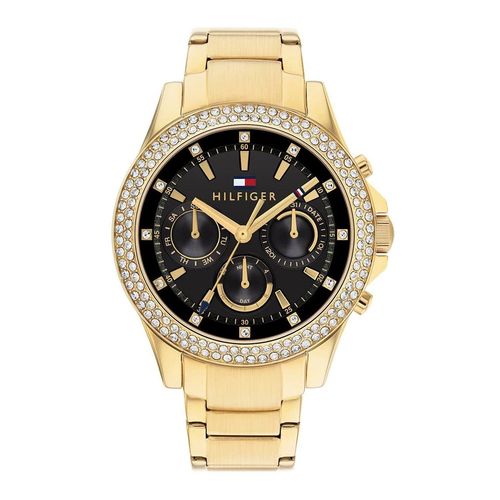 Montre Femme Tommy Hilfiger Haven Acier Doré Cadran Noir
