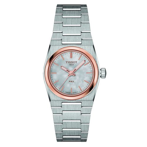 Montre Femme Prx 25 Mm Acier Cadran Nacre Blanche