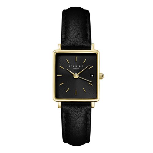 Montre Femme Rosefield Boxy Xs Cuir Noir