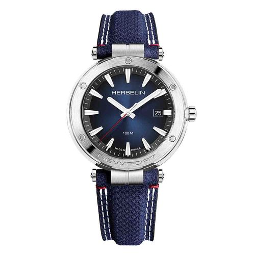 Montre Herbelin Newport Bracelet Tissu Bleu