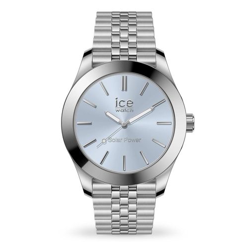 Montre Mixte Ice Steel Solaire - Silver Light Blue - Small