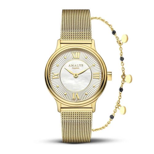 Coffret Montre + Bijou Amalys Amandine Acier Doré Collection Giftboxes