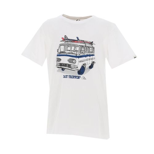 Tee Shirt Manches Courtes Quiksilver Day Trippin Ss Tee Youth Blanc 16 Ans