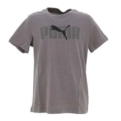 Tee Shirt Manches Courtes Puma Ess Logo Lab Tee B Gris Clair 164 Cm