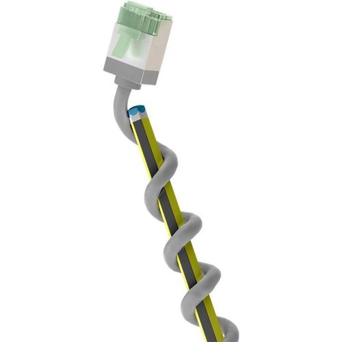 Goobay C¿ble Ethernet Cat 8.1 U/FTP LSOH slim / ultra flexible gris 0.25m