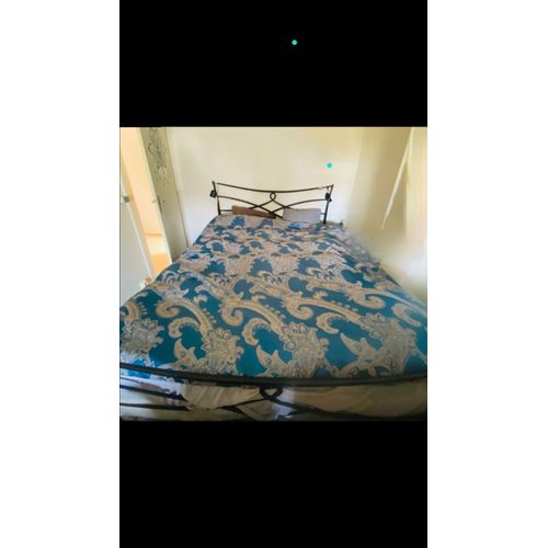 Cadre De Lit + Sommier 160x200 Cm ¿ Design Moderne Acier