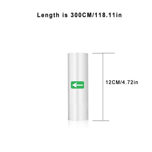 1 rouleau de sacs scellés sous vide de 300CM pour aliments,rouleaux de sacs économiseurs de nourriture,sac d'emballage sous vide domestique,scelleuse sous vide,sacs de stockage s - Type 12CM 1rolls #A