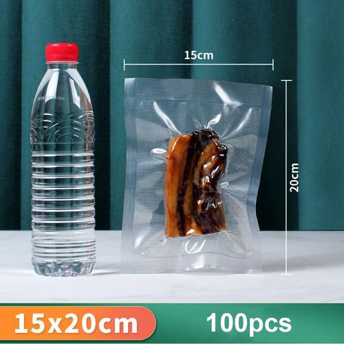 Sacs d'emballage sous vide pour machine à sceller,stockage des aliments,sacs africains frais et longs,100 pièces - Type 15x20cm 100pcs #B