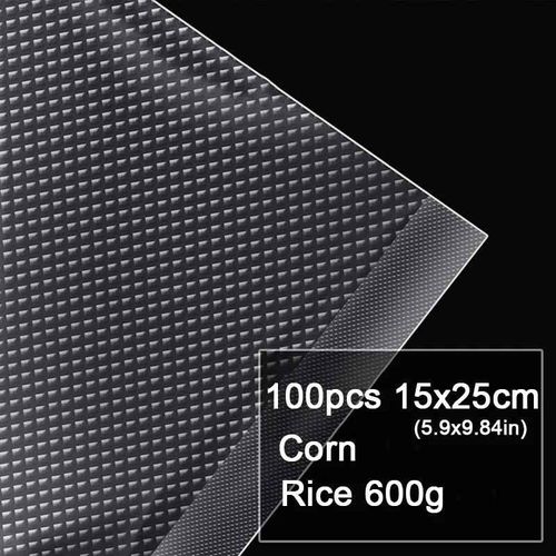 Sacs de scellage sous vide pour aliments de cuisine,aliments frais,conservation longue - Type 100pcs 15x25cm #B