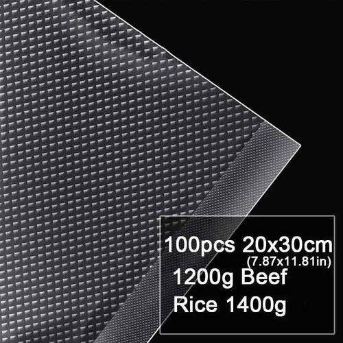 Sacs de scellage sous vide pour aliments de cuisine,aliments frais,conservation longue,7x10 10x15 15x20 15x25 20x25 20x30 25x30 25x35 28x35cm - Type 100pcs 20x30cm