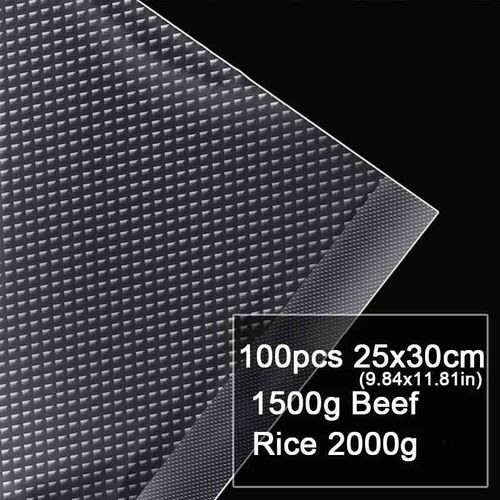 Sacs de scellage sous vide pour aliments de cuisine,aliments frais,conservation longue,7x10 10x15 15x20 15x25 20x25 20x30 25x30 25x35 28x35cm - Type 100pcs 25x30cm