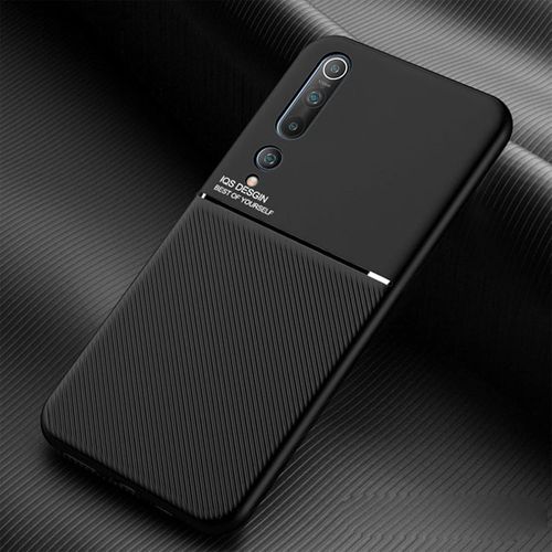 Coque Pour Xiaomi Mi 10, Texture Antidérapante Et Antichoc Housse, Cuir Pu Doux Pour La Peau Tpu Ultra-Mince Étui Pour Xiaomi Mi 10-Noir