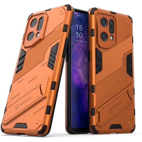 Coque Pour Oppo Find X5, Support Pliable, Coque De Téléphone Antichoc Tpu/Pc, Housse Pour Oppo Find X5. Orange