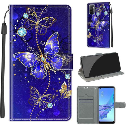 Coque Pour Oppo A53 4g 2020/Oppo A53s, Pochette Protection Etui Housse Premium En Cuir Pu, Fermeture Magnétique, Pour Oppo A53 4g 2020/Oppo A53s/Oppo A32/A33 2020 6,5 Pouces