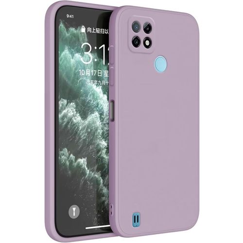 Coque Pour Realme C21 6.5"" Inches Etui Housse, Protecteur De Peau En Silicone Tpu - Herbe Violette