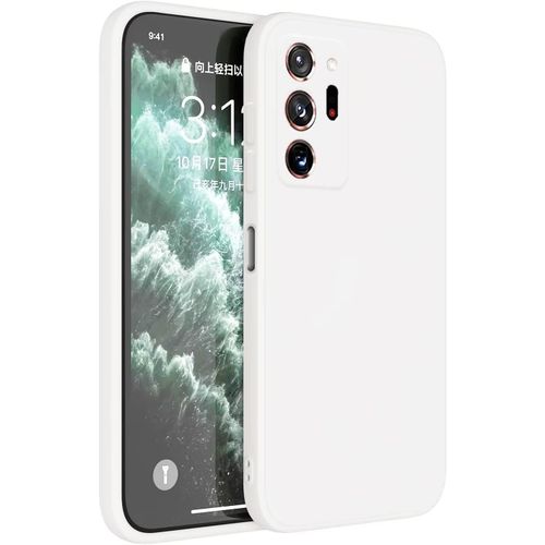 Coque Pour Samsung Galaxy Note20 Ultra 6.9"" Inches Etui Housse, Protecteur De Peau En Silicone Tpu - Céramique Blanche