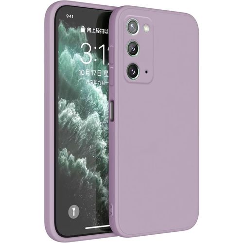 Coque Pour Samsung Galaxy Note20 6.7"" Inches Etui Housse, Protecteur De Peau En Silicone Tpu - Herbe Violette