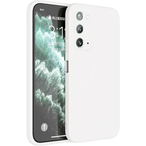 Coque Pour Samsung Galaxy Note20 6.7"" Inches Etui Housse, Protecteur De Peau En Silicone Tpu - Céramique Blanche