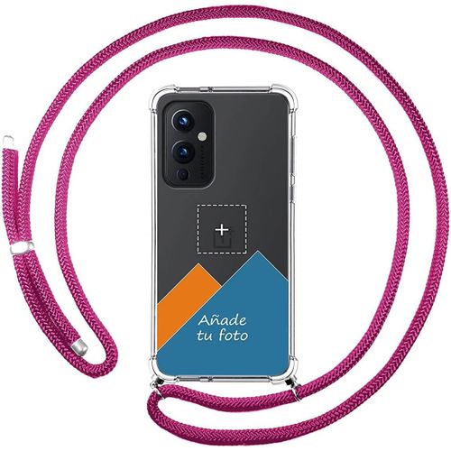 Dites-Nous Ta Coque Silicone Avec Ta Photo Pour Oneplus 9 5g Personnalisée - Pendentif Rose Vif