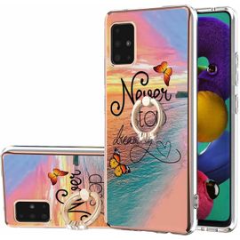 Pour Coque Samsung Galaxy A51 5g Marbre Concevoir Étui Avec 360° Béquille À Anneau Réglable Souple Tpu Antichoc Housse Protection-Attrapeur De Rêves
