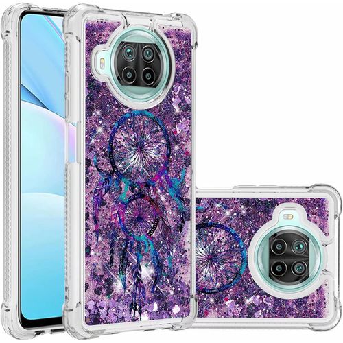 Pour Coque Xiaomi Mi Note 10t Lite 5g Glitter Sables Mouvant Étui Transparente Souple Silicone Tpu Quatre Coins Anti-Chute Housse Protection-Carillons Éoliens Couleur Goutte