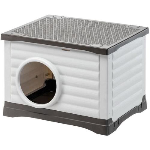 Niche - Ferplast - Petvilla 60 - 54 X 43 X 38.5 Cm - Blanc / Gris