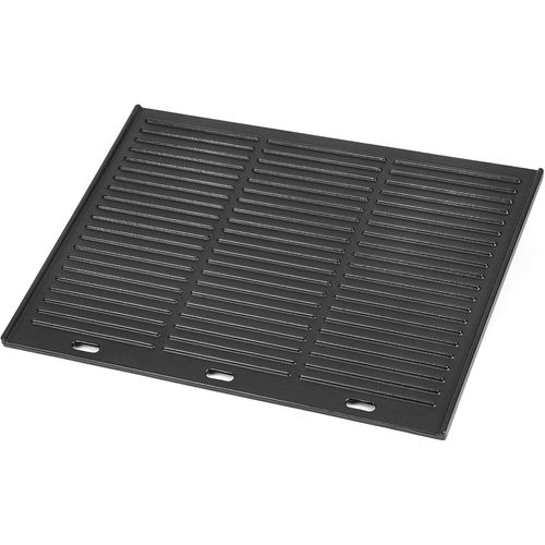 GOTHICANA BY EMPRéversible Plaque En Fonte Plancha Pour Barbecue 48,5X40Cm, Universelle Plaque De Cuisson Pour Le Barbecue, Gril À Gaz, Gril À Charbon De Bois, Rectangulaire, Noir