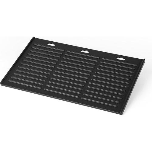 GOTHICANA BY EMPRéversible Plaque En Fonte Plancha Pour Barbecue 48,5X40Cm, Universelle Plaque De Cuisson Pour Le Barbecue, Gril À Gaz, Gril À Charbon De Bois, Rectangulaire, Noir