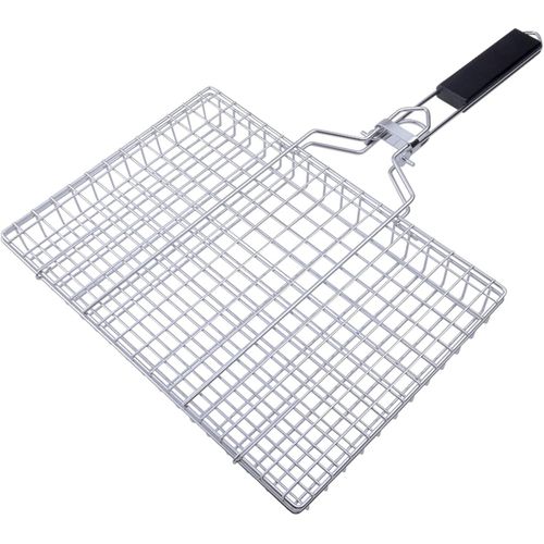 GOTHICANA BY EMPGriller Panier, Grille De Cuisson Barbecue Alliage Avec Poignée En Bois Pour Saucisse Légumes Viande Poisson #08