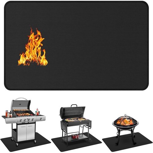 GOTHICANA BY EMPGrand Tapis (152 × 101 Cm) Pour Barbecues À Charbon, Poêles, Fumeurs Et Grils À Gaz. Protéger Les Terrasses Et Les Patios, Résistant Au Feu, Idéal Pour Les Cheminées Intérieures