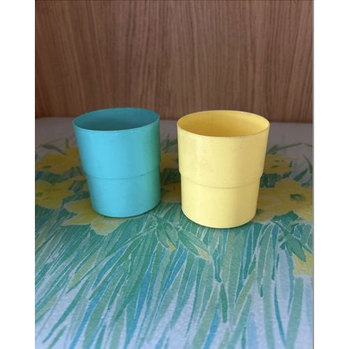 Lot De 2 Gobelets En Plastique Réutilisables - Fête En Plein Air, Pique-Nique, Camping, Voyage, Fournitures De Cuisine