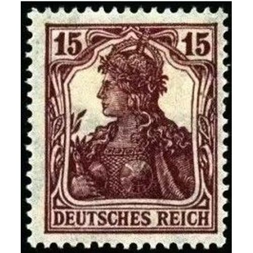 Allemagne, Empire 1916 / 19, Très Beau Timbre Neuf** Luxe Yvert 101, Type Germania 15pf. Lilas Brun.