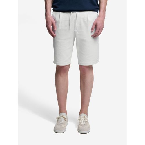 Bermuda Regular En Coton Gauffré - Blanc Neige - 40