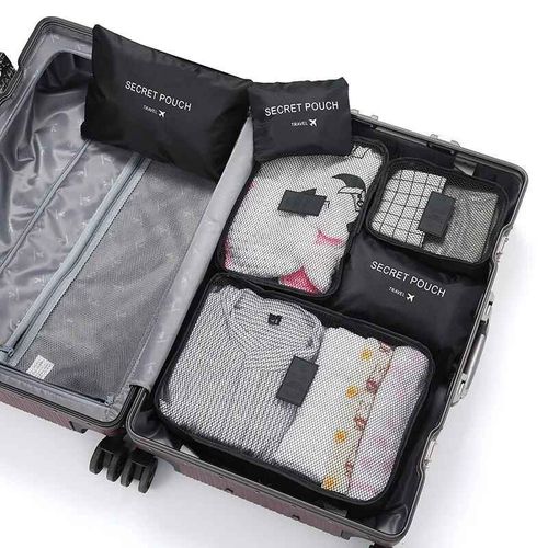 Sacs de rangement imperméables pour vêtements de voyage,6/1 pièces,pochette de rangement de bagages portables,Cube d'emballage 9 couleurs,Stock Local,offre spéciale 2024