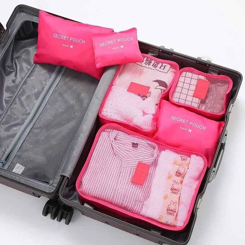 Sacs de rangement imperméables pour vêtements de voyage,6/1 pièces,pochette de rangement de bagages portables,Cube d'emballage 9 couleurs,Stock Local,offre spéciale 2024
