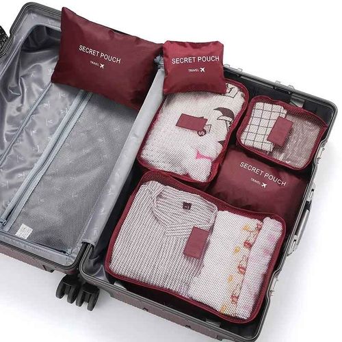 Sacs de rangement imperméables pour vêtements de voyage,6/1 pièces,pochette de rangement de bagages portables,Cube d'emballage 9 couleurs,Stock Local,offre spéciale 2024