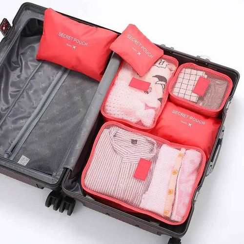 Sacs de rangement imperméables pour vêtements de voyage,6/1 pièces,pochette de rangement de bagages portables,Cube d'emballage 9 couleurs,Stock Local,offre spéciale 2024