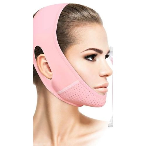 Masque Amincissant 1 Pièce, Réutilisable, Élimine Le Double Menton, Visage En V, Lifting Rose Mns 