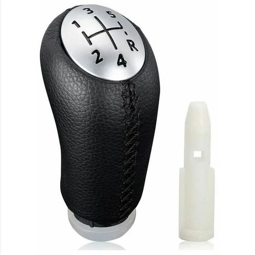 Pommeau De Levier De Vitesse Manuel En Cuir Noir Pour Renault Clio Iii 2005-09, Megane 2 Laguna 2003-09 - Style Et Confort Pour Votre Voiture