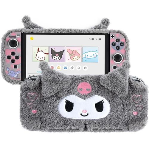 Gothicana By Empcoque De Protection En Peluche Pour Nintendo Switch Oled, Coque De Protection Rigide En Pc, Anti-Rayures Et Absorption Des Chocs, Couverture Oled Avec Support