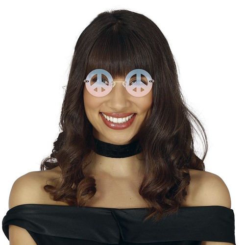 Paire De Lunettes Festives Peace And Love Adulte