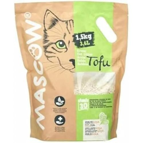 Litière Pour Chat - Mascow - Soja Blanc - 1,5 Kg - Végétale - Standard