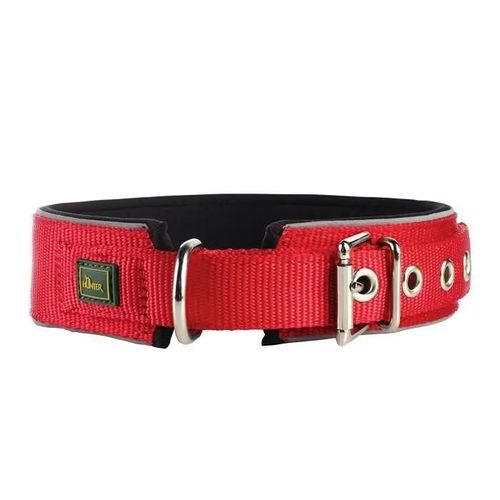 Hunter Reflect Collier En Néoprène, Taille 50, 39 46 Cm, 45 Mm, Rouge/Noir - 64111