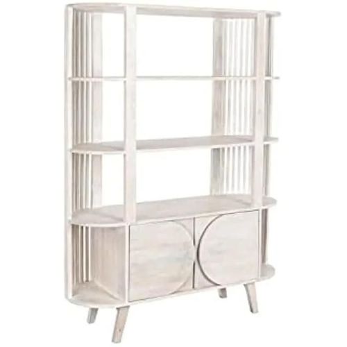 Étagère Standard - Dkd Home Decor - Blanc - Bois Massif - 116x40x160 Cm - À Monter Soi-Même