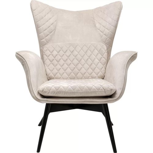 Fauteuil Tudor Velours Crème Kare Design