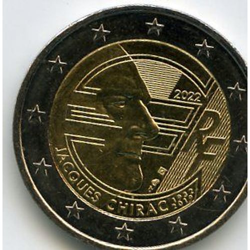 France 2 Euros 2022 Commémorative Jacques Chirac
