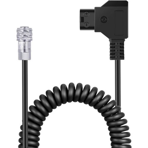 NEEWER D-Tap vers BMPCC Câble d'alimentation Enroulé 4K/6K Compatible avec Blackmagic Pocket Cinema Camera 4K/6K Or Mount V Mount Batterie Weipu 2 Broches Femelle vers P Tap, 40,64-127cm de Longueur