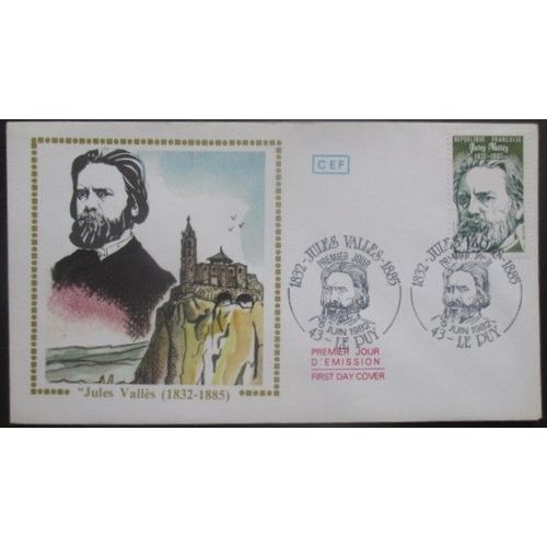 France Fdc Jules Vallès 06-06-82 Le Puy