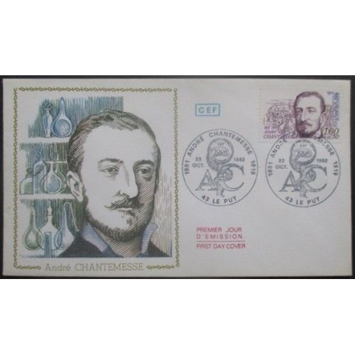 Frfance Fdc André Chantemesse 23-10-82 Le Puy